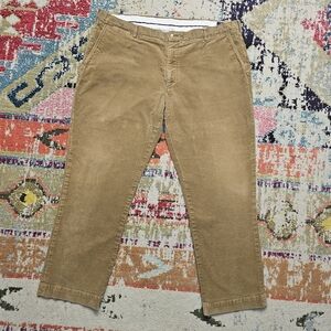 Polo Ralph Lauren Corduroy Pants Mens 44Bx32 Classic Fit Pleated Beige